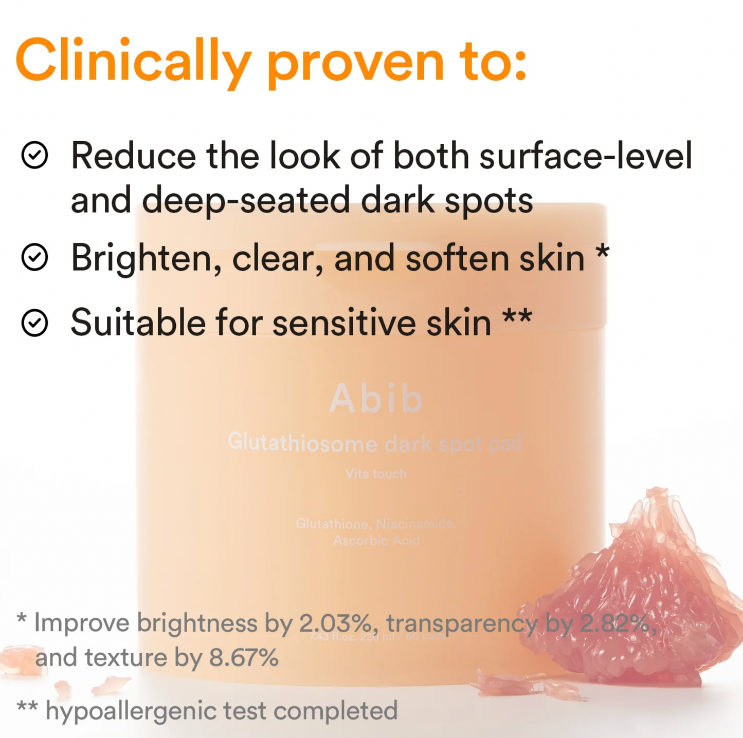 Abib Glutathiosome Dark Spot Pad Vita Touch
