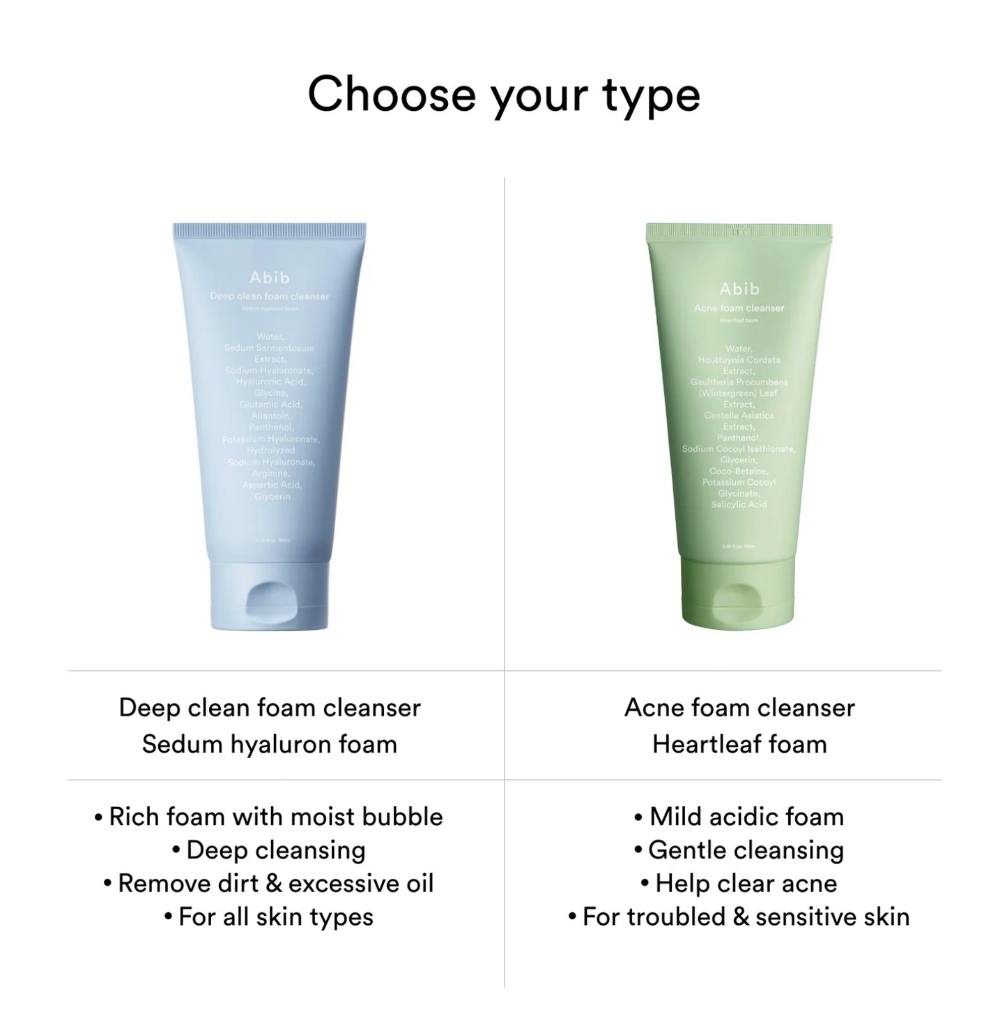 Abib Deep Clean Foam Cleanser Sedum Hyaluron Foam