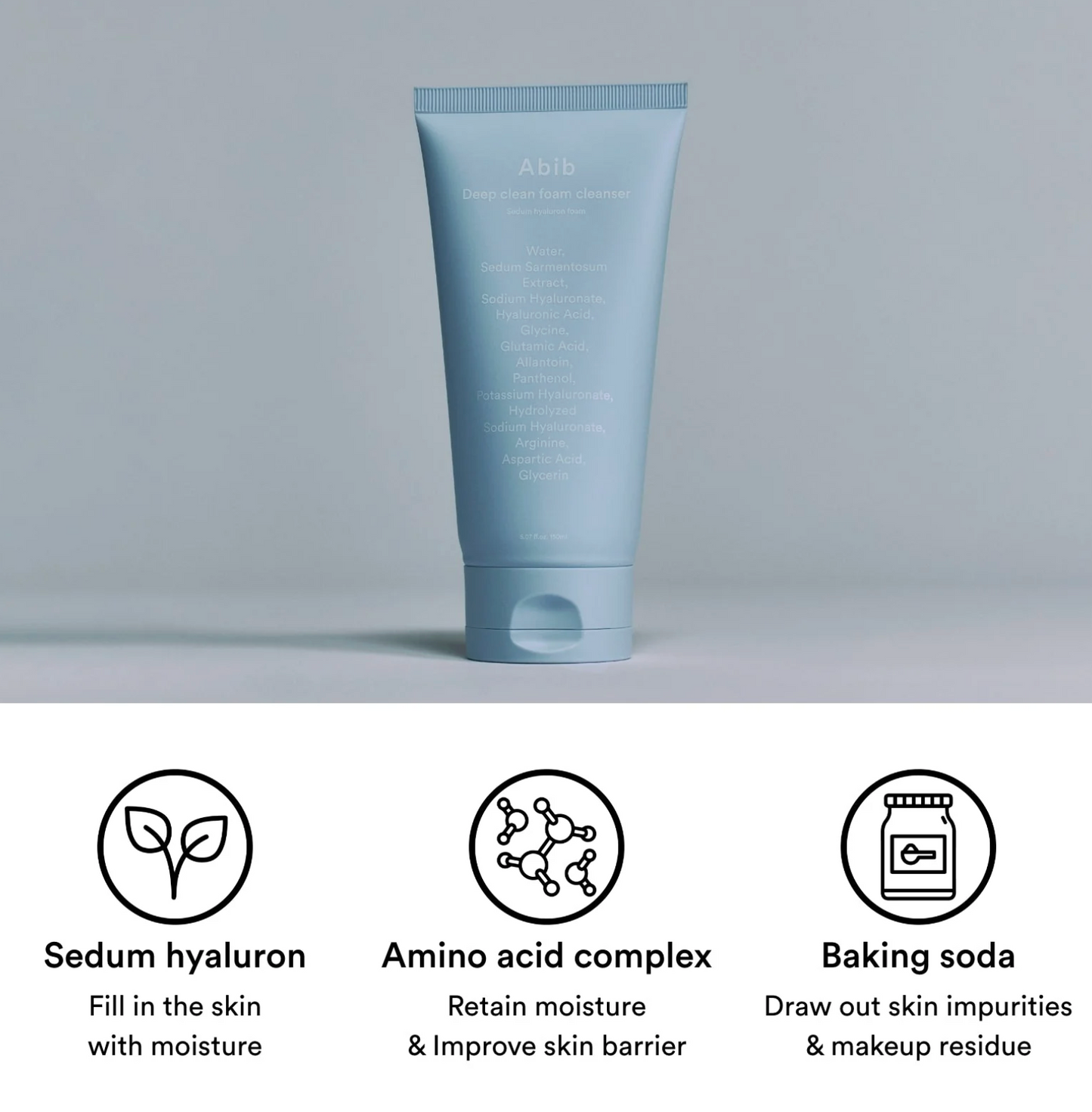Abib Deep Clean Foam Cleanser Sedum Hyaluron Foam
