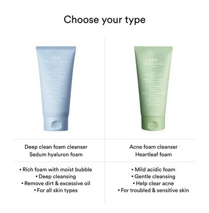 Abib Deep Clean Foam Cleanser Sedum Hyaluron Foam